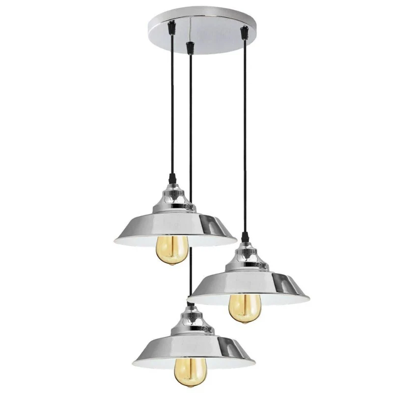 3-flammige Hängelampe Vintage Bunte Pendelleuchte ~ 3191