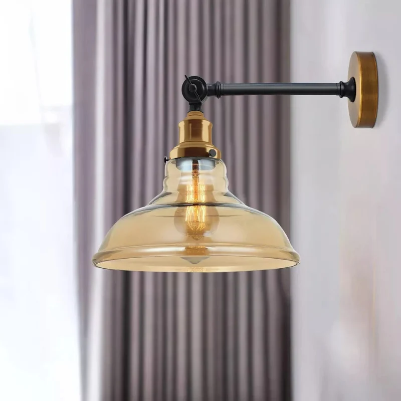 Glas-Lampenschirme für Hänge, Wandleuchte creme bernstein ~3184