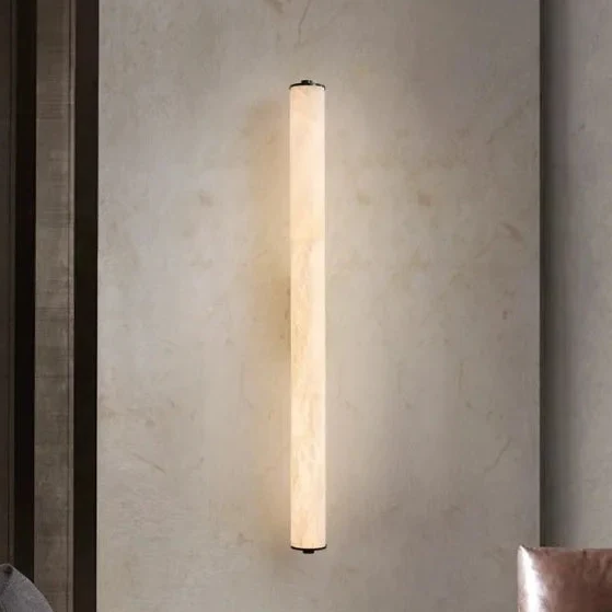 Marmeren Wandlamp LED met Koperen Body voor Woonkamer Slaapkamer en Hal Modern Sfeervol Lichteffect Interieur | Sansoti