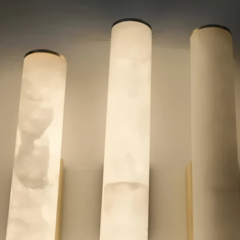 Marmeren Wandlamp LED met Koperen Body voor Woonkamer Slaapkamer en Hal Modern Sfeervol Lichteffect Interieur | Sansoti