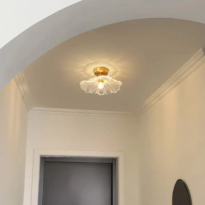Plafondlamp Glas Bloem Opbouw Nordic Scandinavisch Design Hal Keuken Slaapkamer Sfeerlicht Woonkamer Verlichting | Sansoti