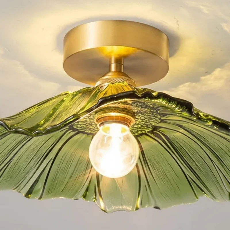 Plafondlamp Glas Bloem Opbouw Nordic Scandinavisch Design Hal Keuken Slaapkamer Sfeerlicht Woonkamer Verlichting | Sansoti