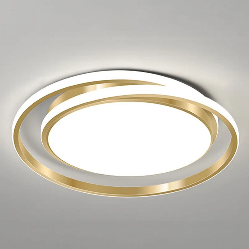Ronde Plafondlamp LED Cirkeldesign Metaal Acryl Energiezuinig Dimbaar Modern voor Eetkamer Slaapkamer Gang | Sansoti