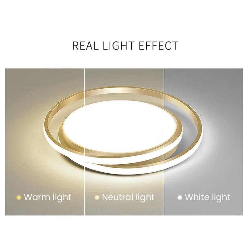 Ronde Plafondlamp LED Cirkeldesign Metaal Acryl Energiezuinig Dimbaar Modern voor Eetkamer Slaapkamer Gang | Sansoti