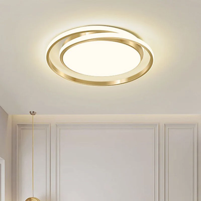 Ronde Plafondlamp LED Cirkeldesign Metaal Acryl Energiezuinig Dimbaar Modern voor Eetkamer Slaapkamer Gang | Sansoti