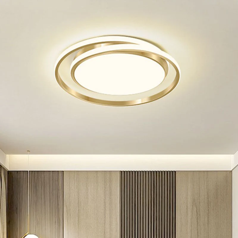 Ronde Plafondlamp LED Cirkeldesign Metaal Acryl Energiezuinig Dimbaar Modern voor Eetkamer Slaapkamer Gang | Sansoti