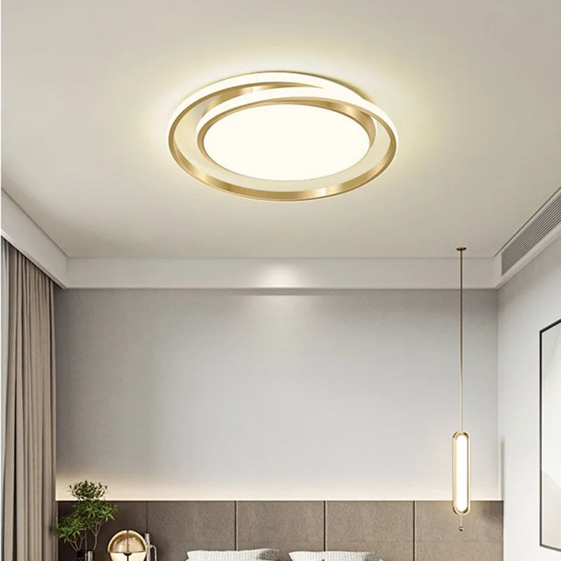 Ronde Plafondlamp LED Cirkeldesign Metaal Acryl Energiezuinig Dimbaar Modern voor Eetkamer Slaapkamer Gang | Sansoti