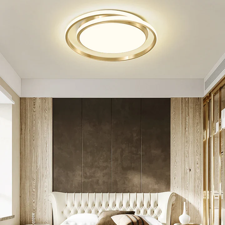 Ronde Plafondlamp LED Cirkeldesign Metaal Acryl Energiezuinig Dimbaar Modern voor Eetkamer Slaapkamer Gang | Sansoti