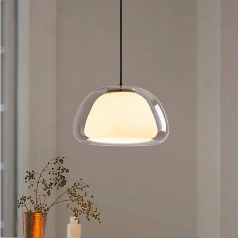Glazen Hanglamp Jellyfish Ø25cm Rookglas Amber Transparant E27 Verstelbaar Moderne Verlichting Eetkamer Keuken | Sansoti