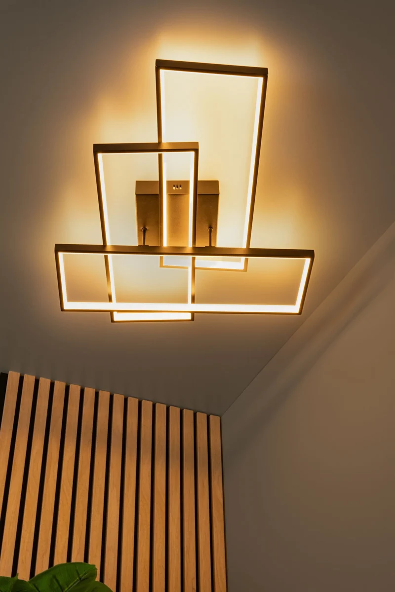 LED-Deckenleuchte Lokero dimmbar CCT Schwarz 65cm