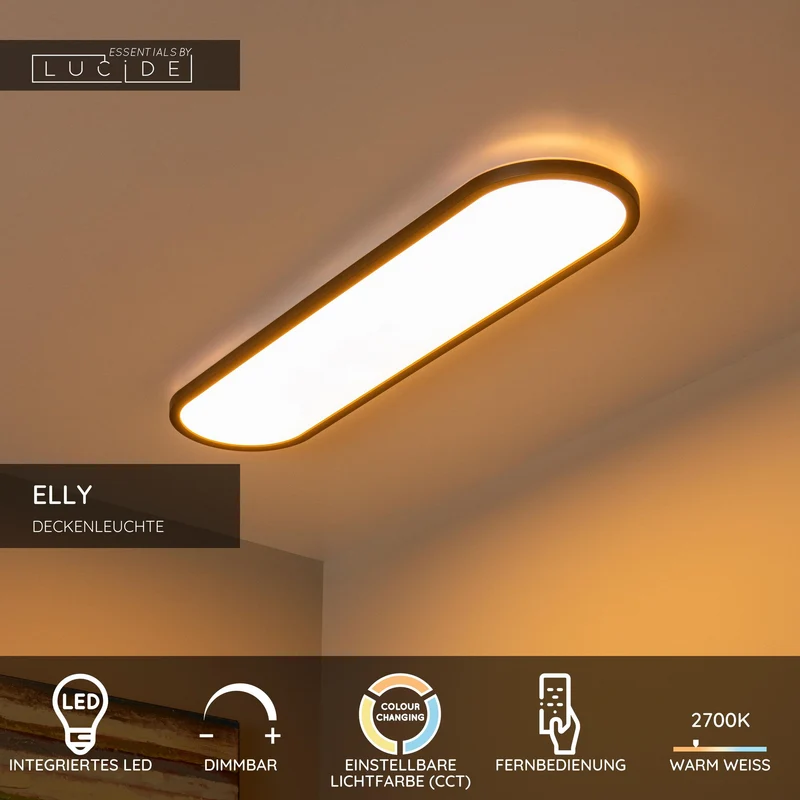 LED-Deckenleuchte Elly dimmbar CCT 2700K-4000K Opal 80cm