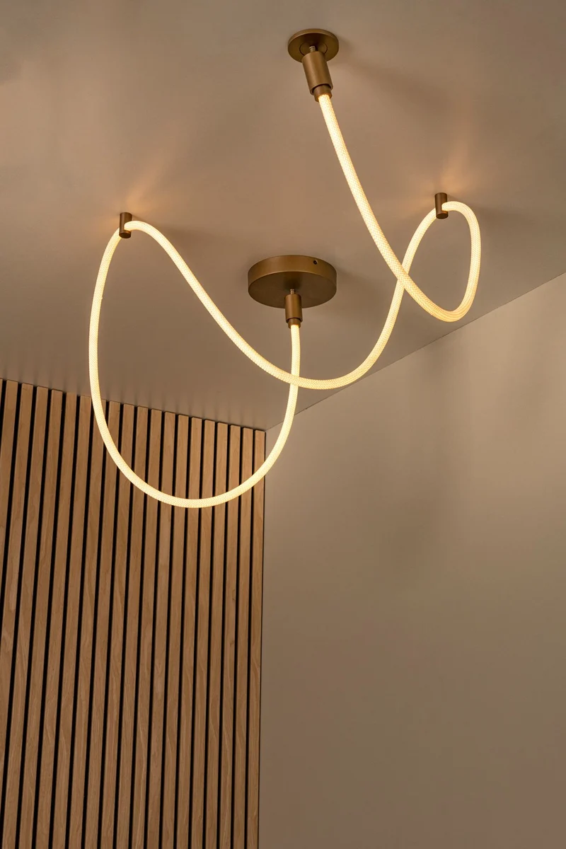 LED-Deckenleuchte Janderin dimmbar CCT Champagner 300cm