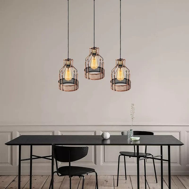 Industrielle Loft-Käfig-Pendelleuchte – Retro- und modernes Design~3176