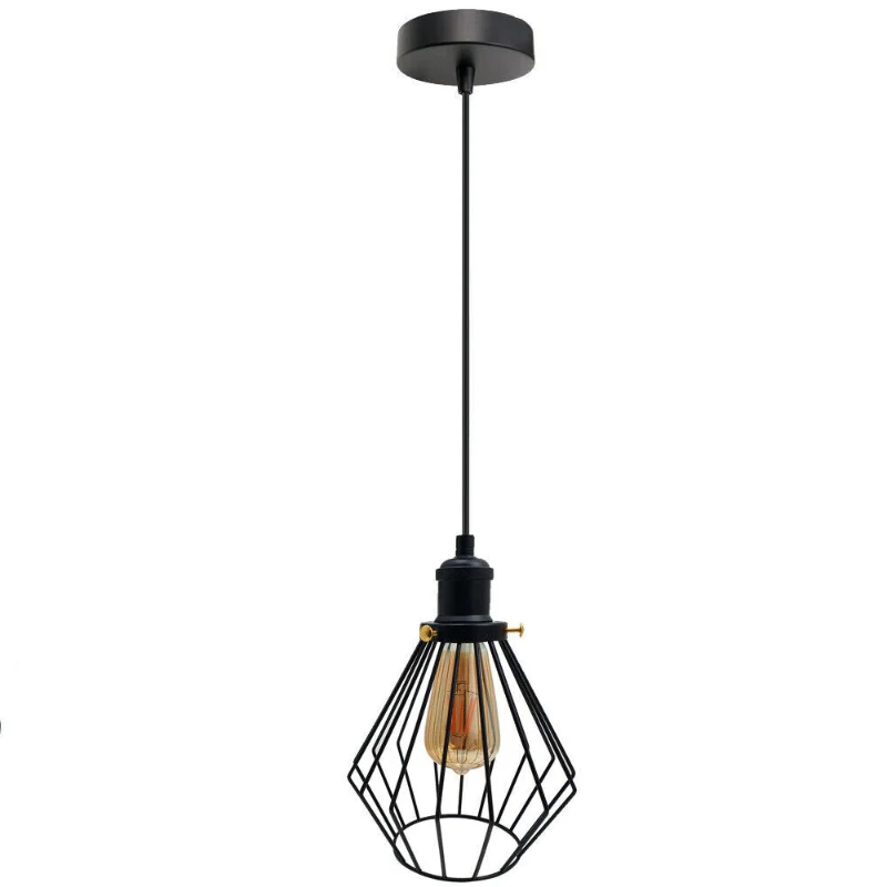 All Seasons Life Industrial Pendelleuchte mit Drahtkäfig Schirm ~3175