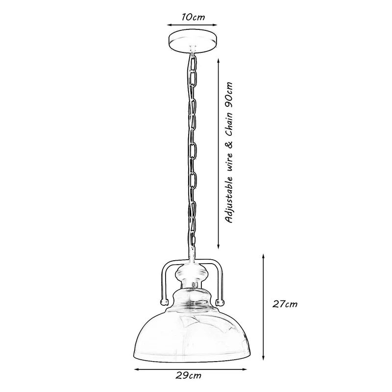Verstellbare schwarze Vintage Pendelleuchte – E27 Deckenlampe mit weiß beschichtetem Schirm~3044