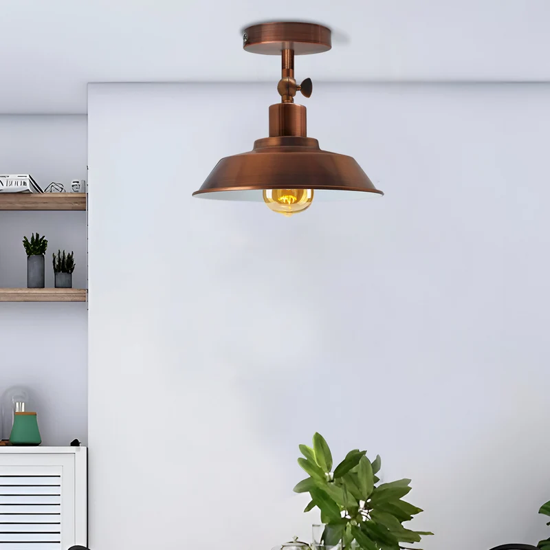 Moderne Kuppel-Deckenleuchte Kupfer E27 – Metall – 26 cm Schirm~3024