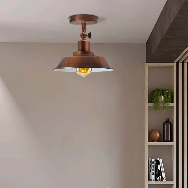 Moderne Kuppel-Deckenleuchte Kupfer E27 – Metall – 26 cm Schirm~3024