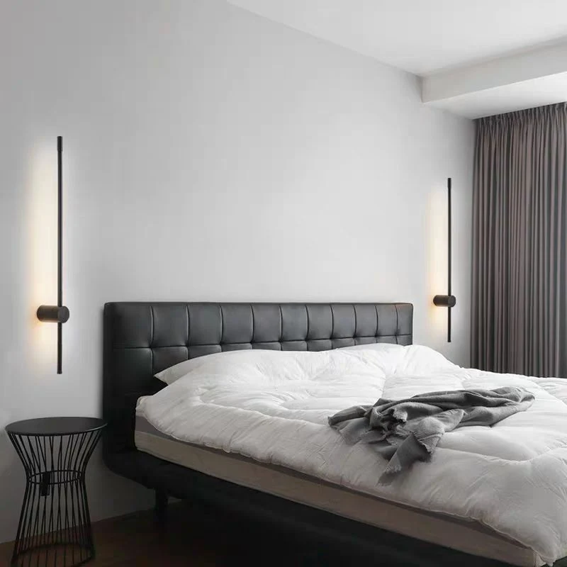 Draaibare Wandlamp LED Strak Lineair Design IJzer Acryl 60-100cm Eetkamer Bar Modern Interieur Verlichting | Sansoti