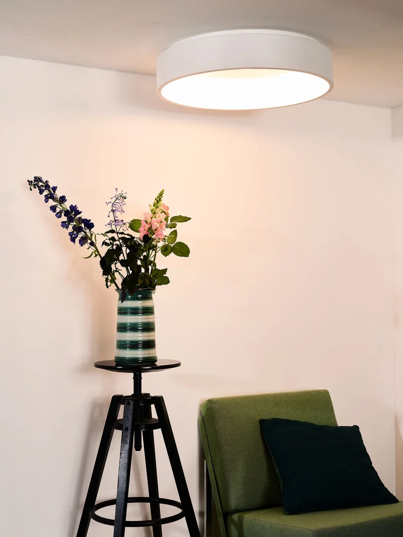 LED-Deckenleuchte Talowe dimmbar Ø 60cm Weiß