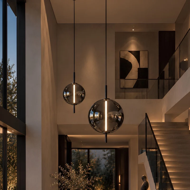 s.luce Mira Design Galerie LED Glas-Hängeleuchte 500cm