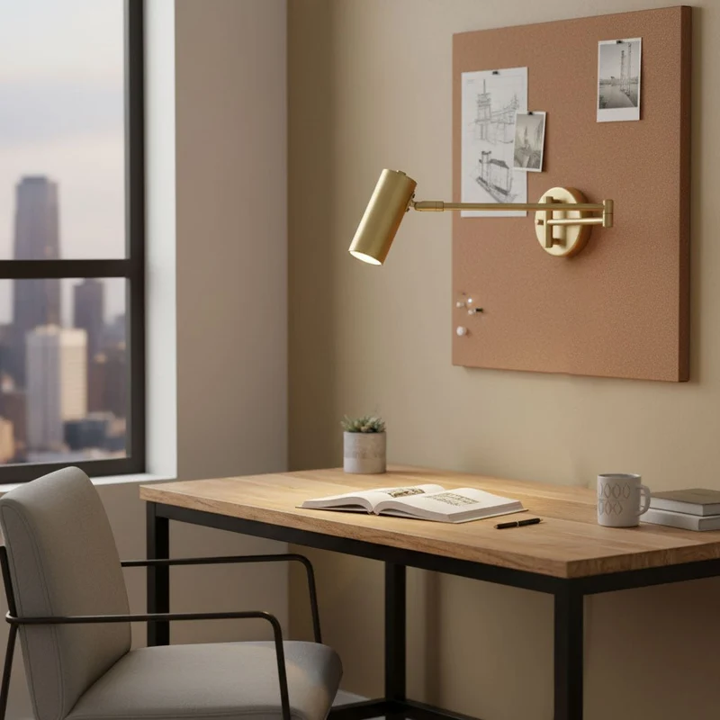 Wandlamp Verstelbare Scharnier Arm Leeslamp met Draaibare Montage 3000K Warm Wit | Sansoti