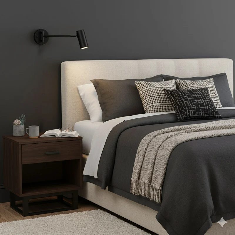 Wandlamp Verstelbare Scharnier Arm Leeslamp met Draaibare Montage 3000K Warm Wit | Sansoti