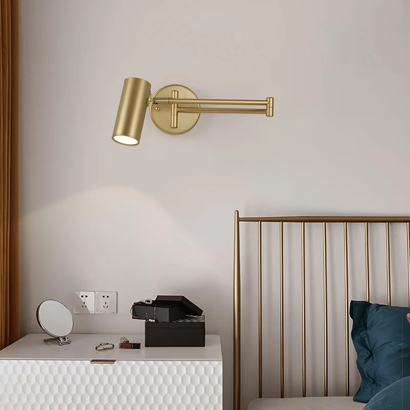 Wandlamp Verstelbare Scharnier Arm Leeslamp met Draaibare Montage 3000K Warm Wit | Sansoti