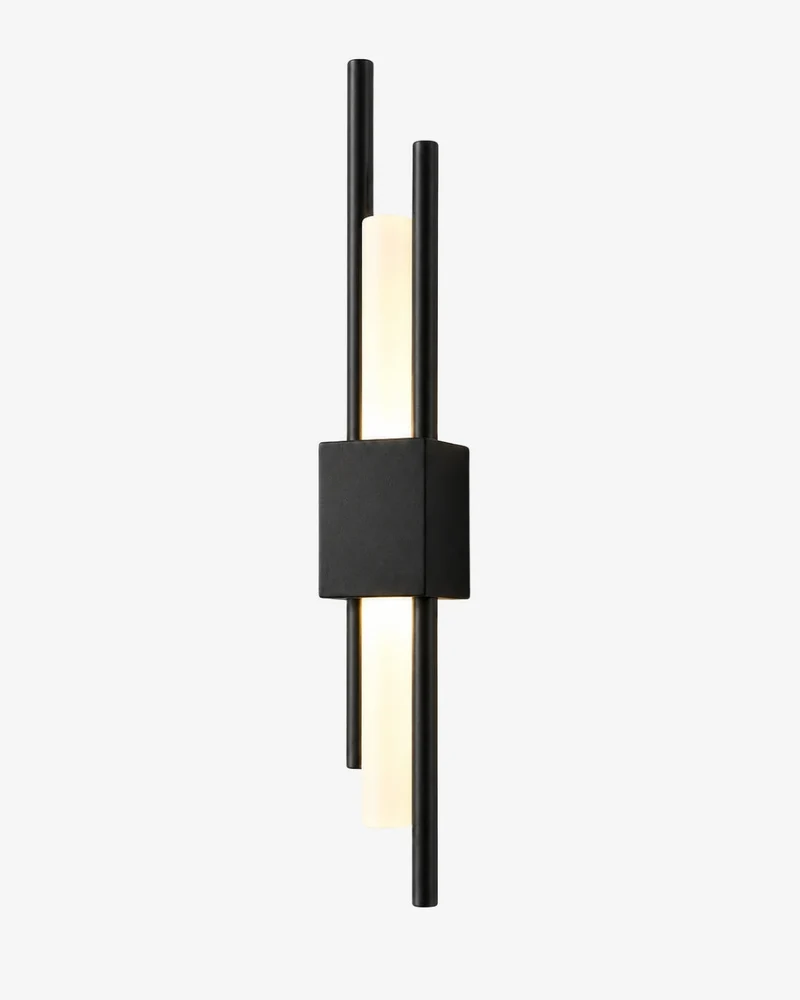 Scandinavische Minimalistische Wandlamp – Modern Verticaal Design met Gerichte LED-Verlichting – Zwart Goud | Sansoti