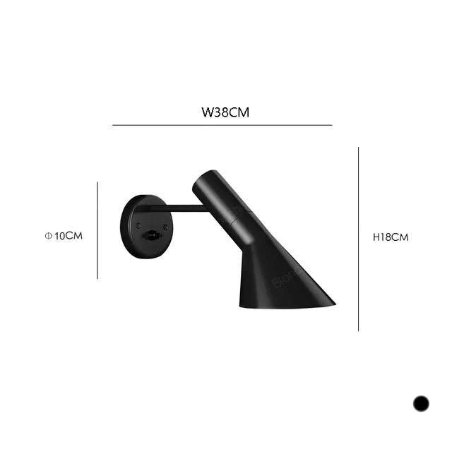Verstelbare Wandlamp Aluminium Zwart Wit Slaapkamer Leeshoek Hal Moderne Scandinavische Stijl Design | Sansoti