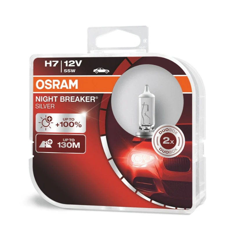 Osram H7 12V NIGHT BREAKER SILBER +100% / 2er Pack