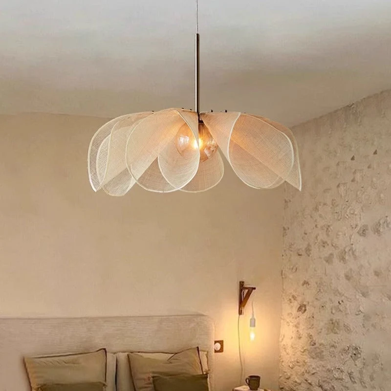 Hanglamp Stoffen Kap Verstelbaar Snoer E27 Fitting Vintage Sfeerverlichting Eetkamer Slaapkamer Woonkamer | Sansoti