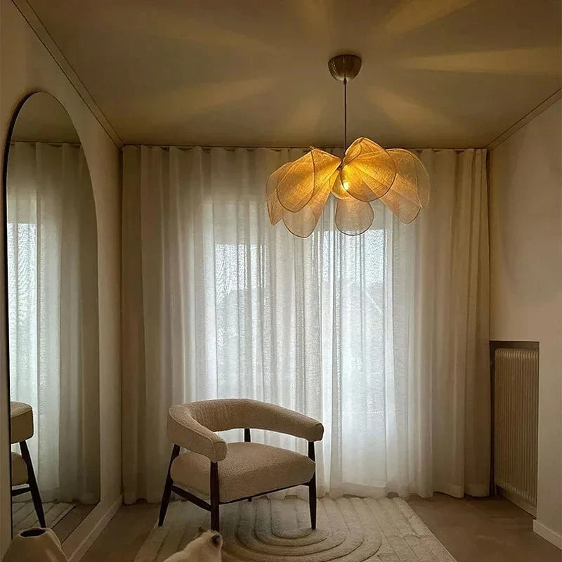 Hanglamp Stoffen Kap Verstelbaar Snoer E27 Fitting Vintage Sfeerverlichting Eetkamer Slaapkamer Woonkamer | Sansoti
