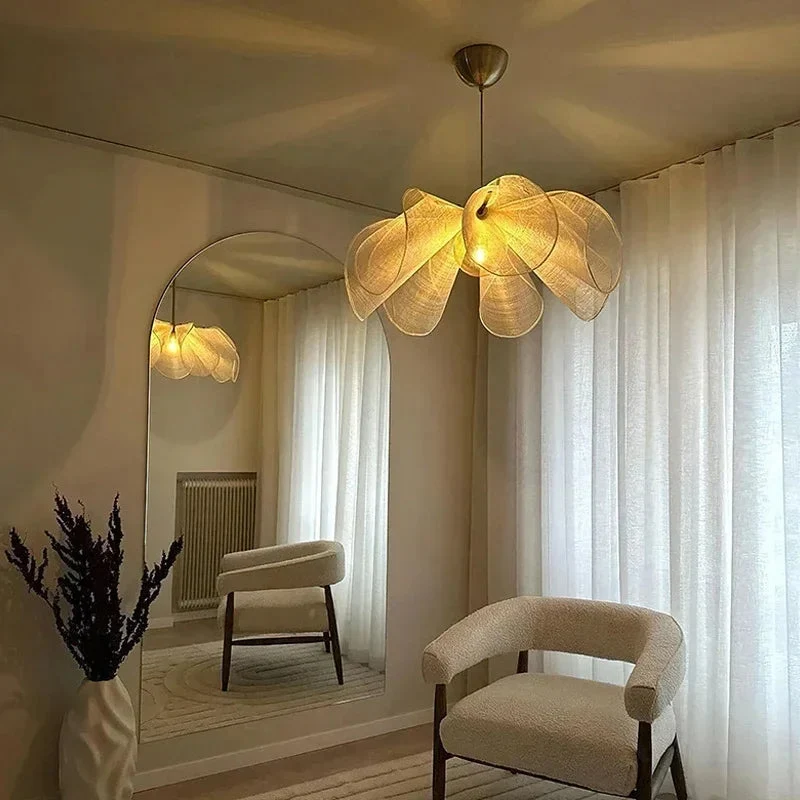 Hanglamp Stoffen Kap Verstelbaar Snoer E27 Fitting Vintage Sfeerverlichting Eetkamer Slaapkamer Woonkamer | Sansoti
