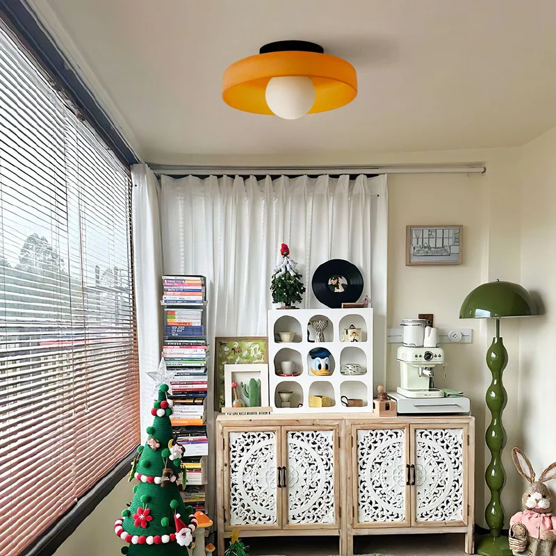 Glazen Plafondlamp Rond Gekleurde Bol 25cm 35cm G9 Fitting Hal Slaapkamer Woonruimte Verlichtingslamp | Sansoti
