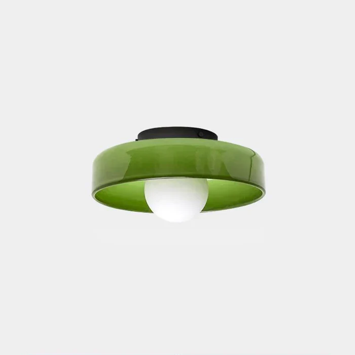 Glazen Plafondlamp Rond Gekleurde Bol 25cm 35cm G9 Fitting Hal Slaapkamer Woonruimte Verlichtingslamp | Sansoti