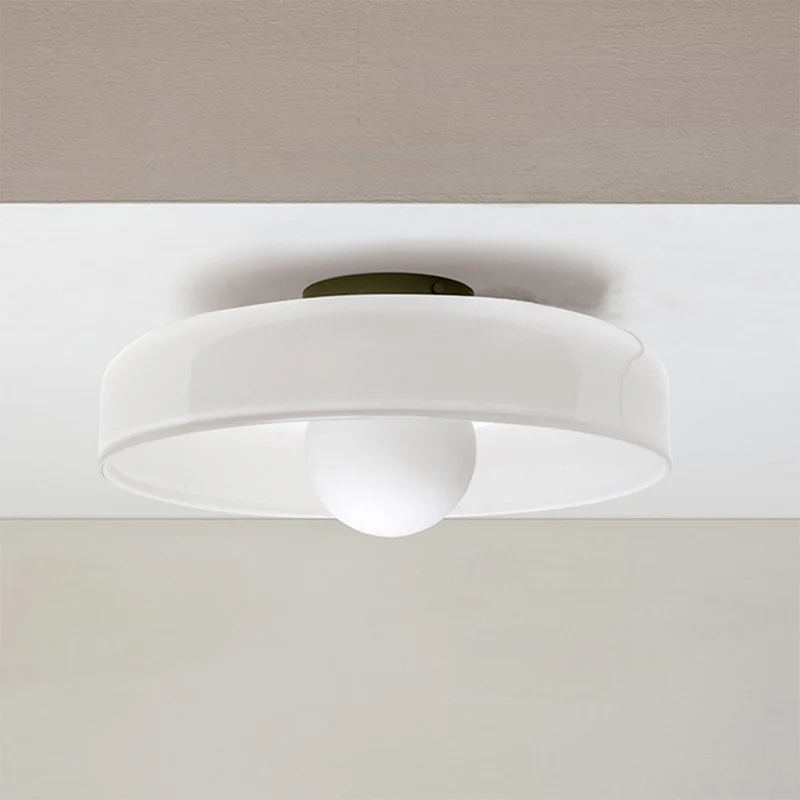 Glazen Plafondlamp Rond Gekleurde Bol 25cm 35cm G9 Fitting Hal Slaapkamer Woonruimte Verlichtingslamp | Sansoti