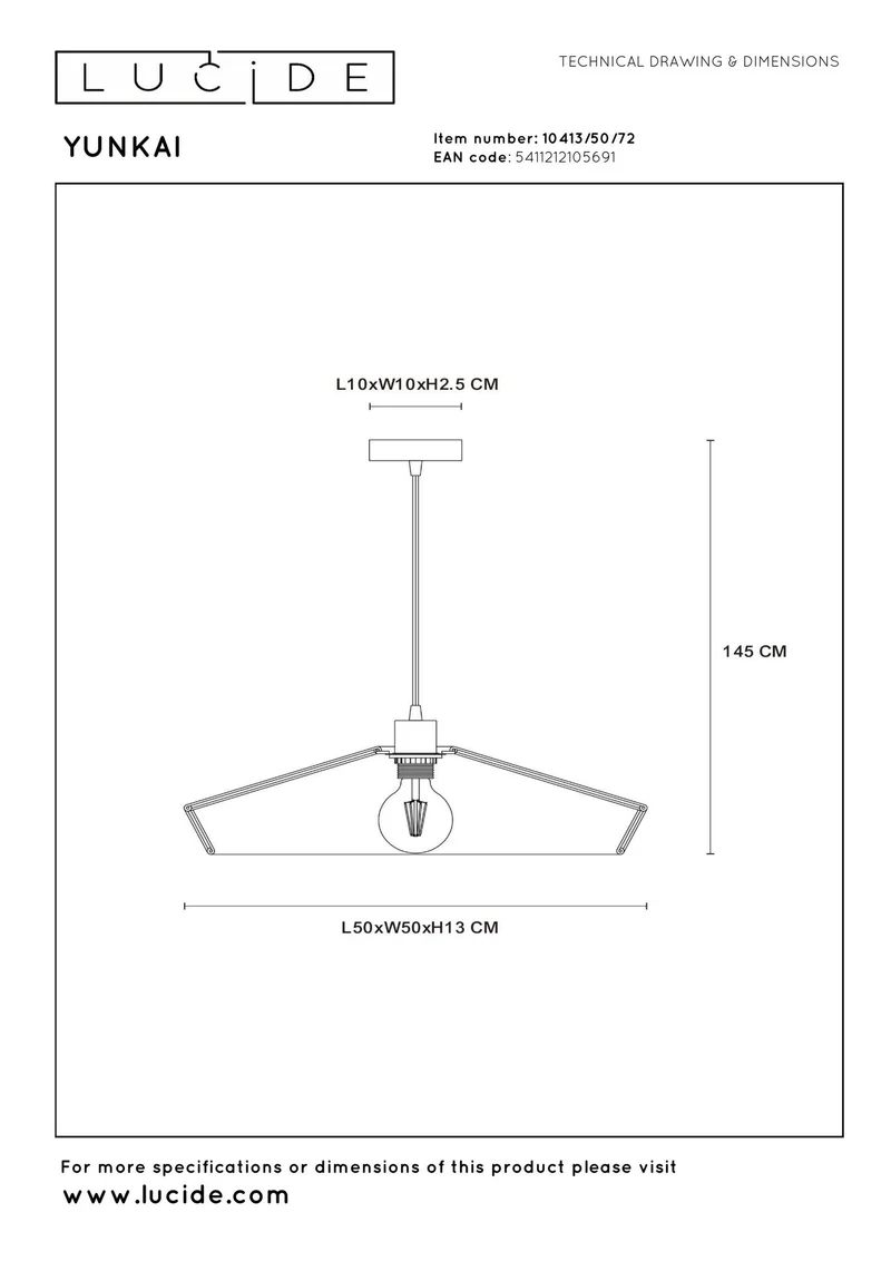 Pendelleuchte Yunkai mit Papierschirm Ø 50cm
