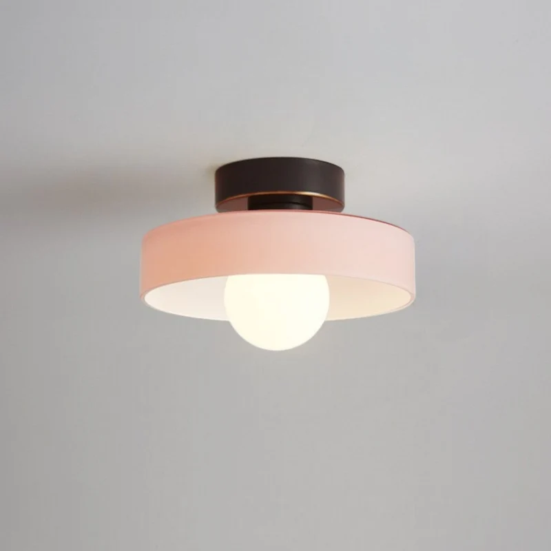 Plafondlamp Messing & Glas Ø24cm Flush Mount Design Hal Slaapkamer Eetkamer Verlichting Stijlvol Elegant | Sansoti