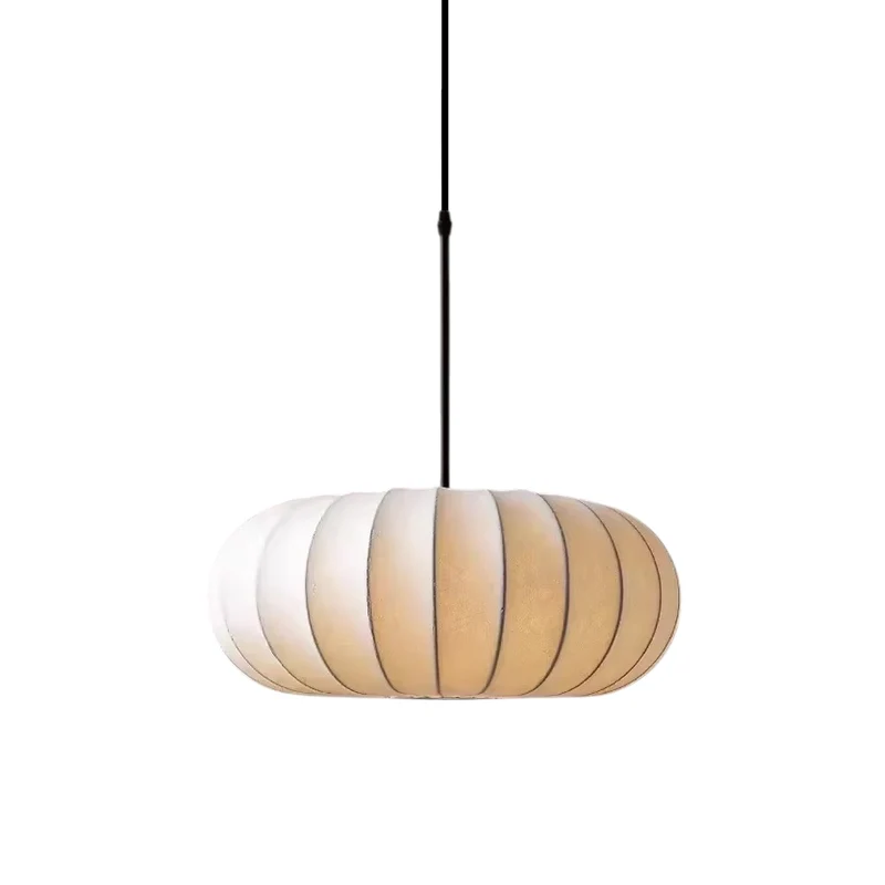 Zijden Hanglamp Handgemaakt E27 Verstelbare Kabel Eetkamer Bartafel Minimalistische Verlichting 30-60cm | Sansoti