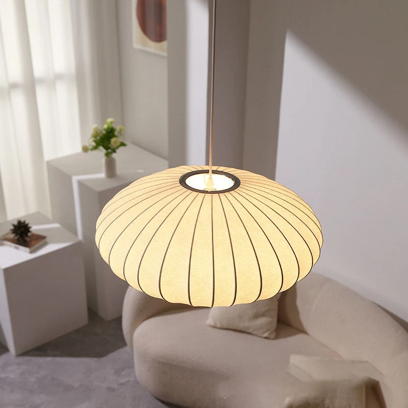 Hanglamp Zijden Kap 30-70cm Eettafel Keuken Plafondlamp Sculptuur Design Zachte Sfeerverlichting Woonkamer | Sansoti