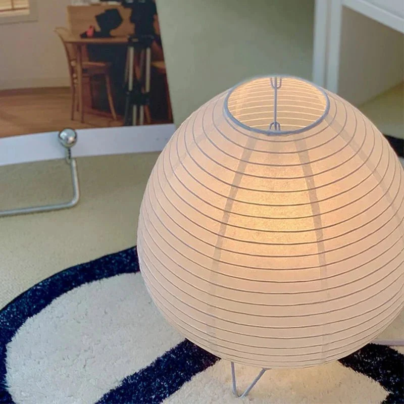 Japans Geïnspireerde Tafellamp Papier E14 Fitting Minimalistische Bureaulamp Sfeerlicht Woonkamer Zen Design | Sansoti