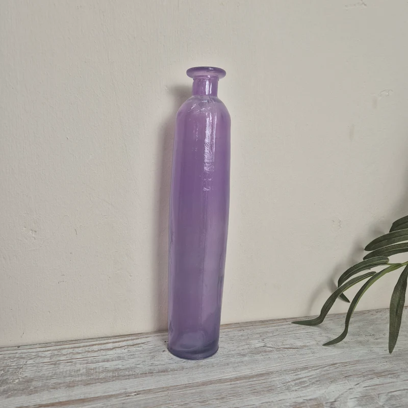 Flasche Tossa Glasvase Lila Glas Schlicht Vase Deko