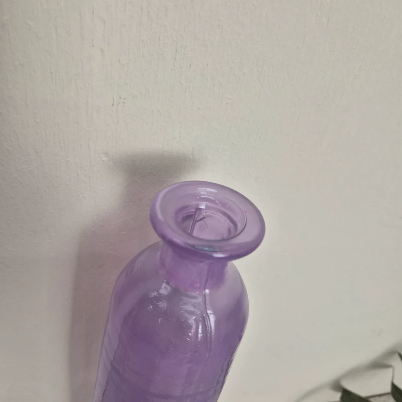 Flasche Tossa Glasvase Lila Glas Schlicht Vase Deko