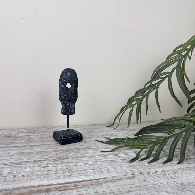 Countryfield Skulptur Moroa anthrazit Schwarz auf Standfuß Deko Figur