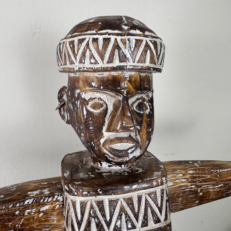 J-Line Holzfigur Ethno Deko Figur Gebraucht BoHo