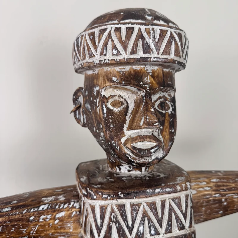 J-Line Holzfigur Ethno Deko Figur Gebraucht BoHo