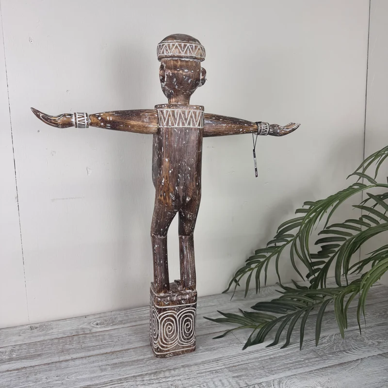 J-Line Holzfigur Ethno Deko Figur Gebraucht BoHo