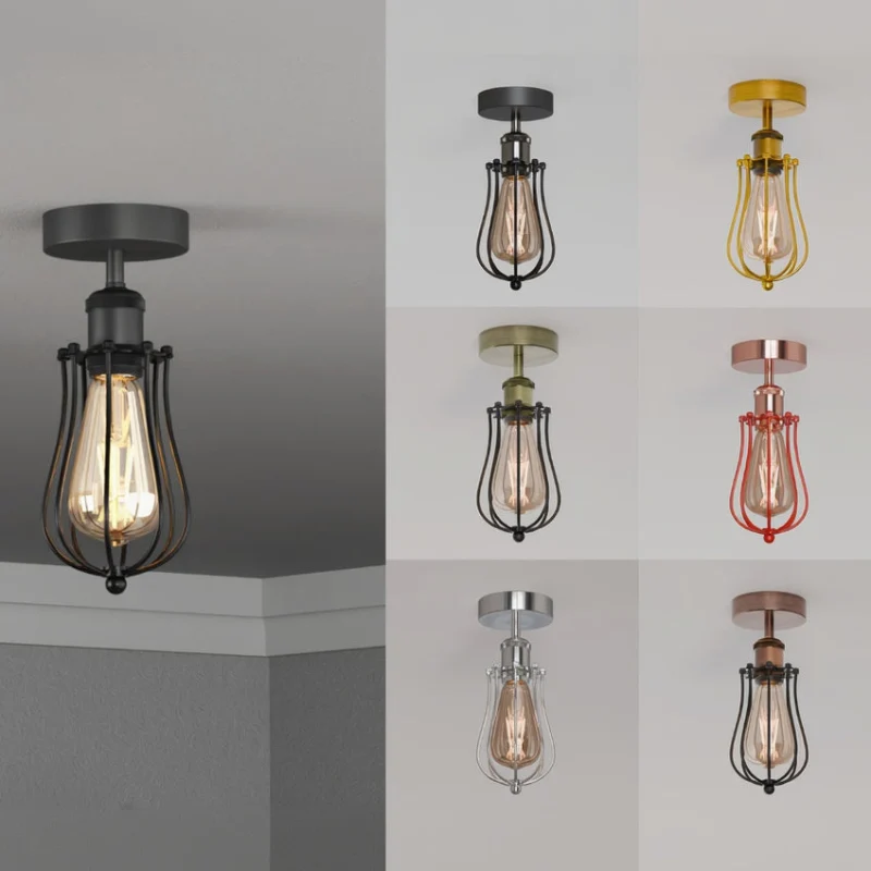 All Seasons Life Käfig-Deckenlampe Metall-Leuchte im Industrie ~3160