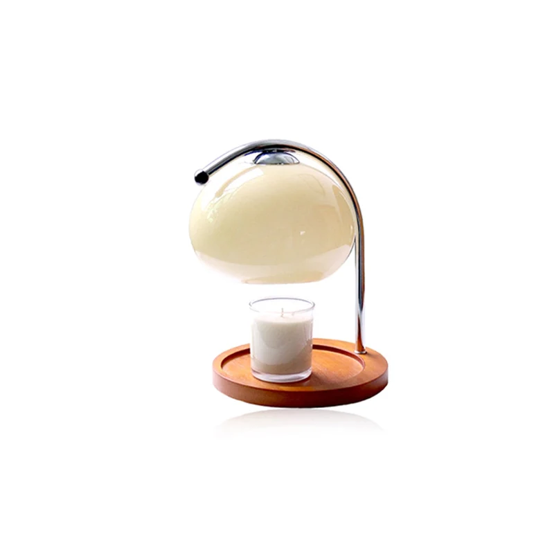 Glazen Kaarslamp met Dimfunctie Tafellamp Geurverspreider Retro Design Sfeerverlichting Woonkamer Slaapkamer | Sansoti
