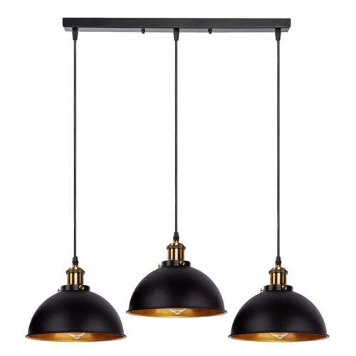 Pendelleuchte Set Schwarz Industries Vintage Hängelampe Deckenlampe~3022